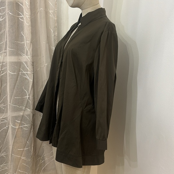 Lafayette 148 Green Shirt - Picture 3 of 7